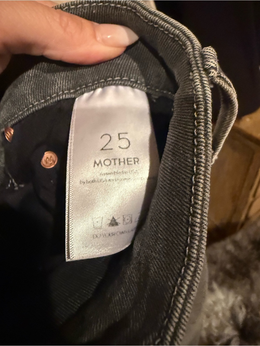 MOTHER Grey Wide-Leg Crop Jeans - Picture 2 of 4